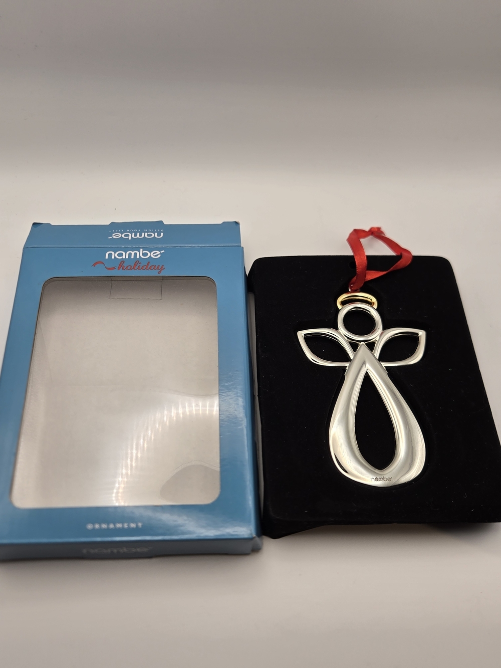 Nambe Angel With Halo Ornament Silver and Gold New in Box